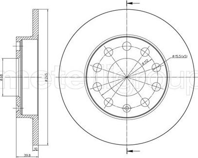 Fri.Tech. BD0964 - Тормозной диск autospares.lv