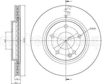 Fri.Tech. BD0968 - Тормозной диск autospares.lv