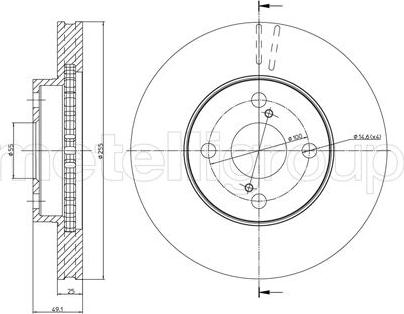 Fri.Tech. BD0909 - Тормозной диск autospares.lv