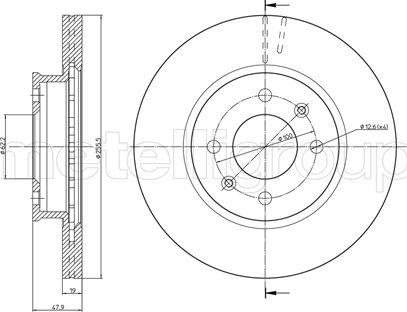 Fri.Tech. BD0908 - Тормозной диск autospares.lv