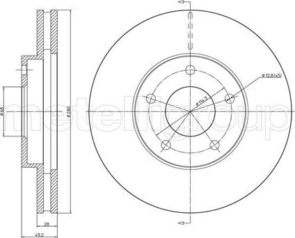 Fri.Tech. BD0915 - Тормозной диск autospares.lv