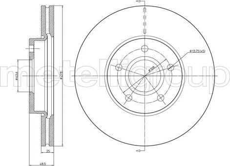 Fri.Tech. BD0985 - Тормозной диск autospares.lv