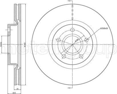 Fri.Tech. BD0986 - Тормозной диск autospares.lv