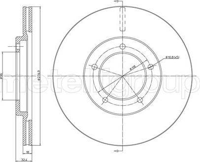 Fri.Tech. BD0935 - Тормозной диск autospares.lv