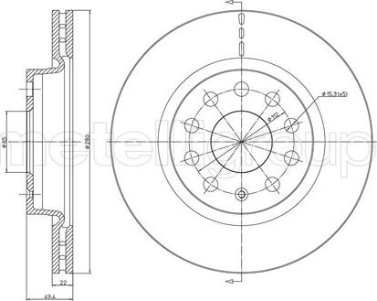 Fri.Tech. BD0931 - Тормозной диск autospares.lv