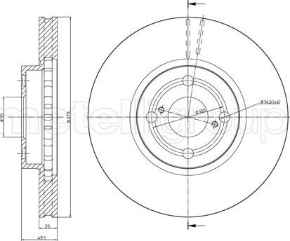 Fri.Tech. BD0933 - Тормозной диск autospares.lv