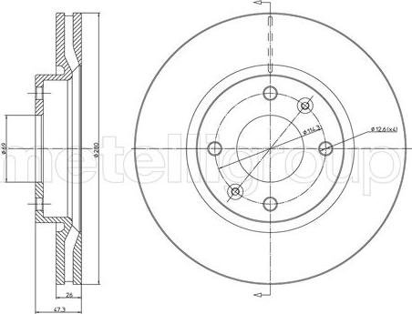 Fri.Tech. BD0920 - Тормозной диск autospares.lv