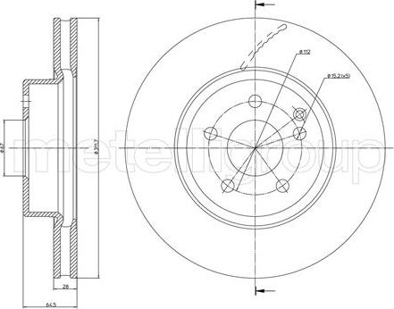 Fri.Tech. BD0928 - Тормозной диск autospares.lv