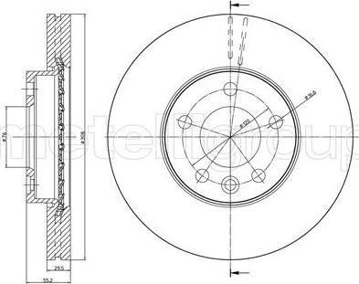 Fri.Tech. BD0979 - Тормозной диск autospares.lv