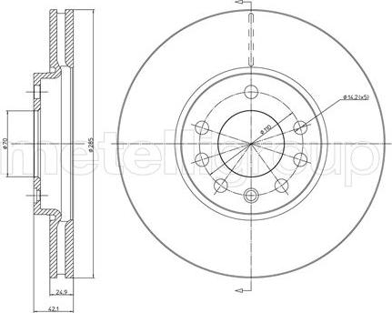 Fri.Tech. BD0974 - Тормозной диск autospares.lv