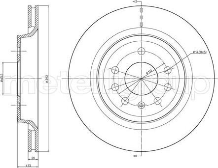 Fri.Tech. BD0975 - Тормозной диск autospares.lv