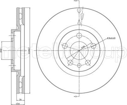 Fri.Tech. BD0490 - Тормозной диск autospares.lv