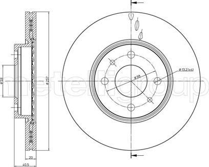 Fri.Tech. BD0498 - Тормозной диск autospares.lv