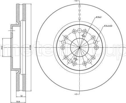 Fri.Tech. BD0444 - Тормозной диск autospares.lv