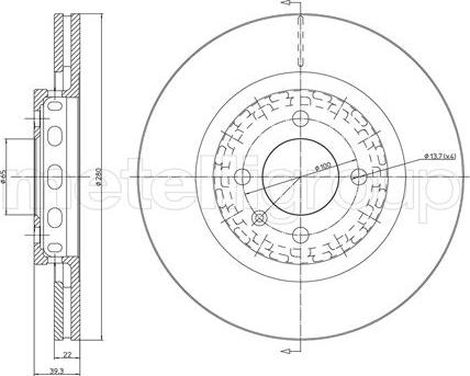 Fri.Tech. BD0442 - Тормозной диск autospares.lv