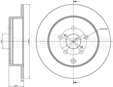 Fri.Tech. BD0450 - Тормозной диск autospares.lv