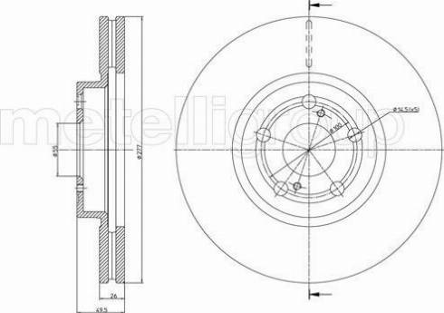 Fri.Tech. BD0461 - Тормозной диск autospares.lv