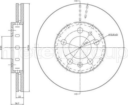 Fri.Tech. BD0467 - Тормозной диск autospares.lv