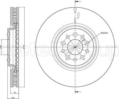 Fri.Tech. BD0404 - Тормозной диск autospares.lv