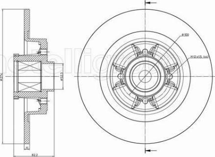 Fri.Tech. BD0415 - Тормозной диск autospares.lv