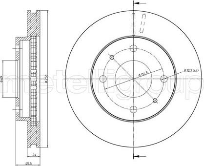 Fri.Tech. BD0410 - Тормозной диск autospares.lv