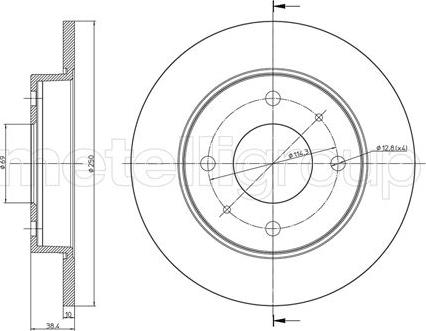 Fri.Tech. BD0418 - Тормозной диск autospares.lv