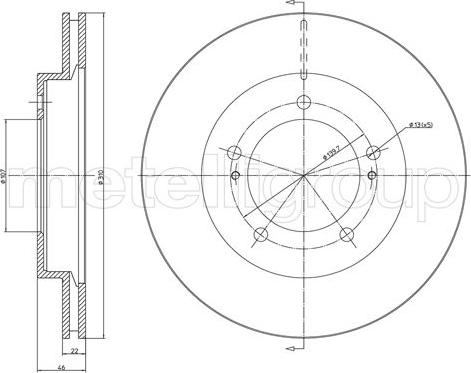 Fri.Tech. BD0439 - Тормозной диск autospares.lv