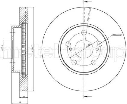 Fri.Tech. BD0429 - Тормозной диск autospares.lv