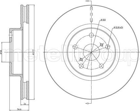 Fri.Tech. BD0423 - Тормозной диск autospares.lv