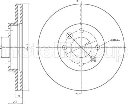 Fri.Tech. BD0473 - Тормозной диск autospares.lv