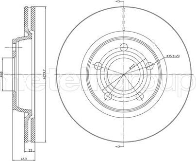 Fri.Tech. BD0472 - Тормозной диск autospares.lv