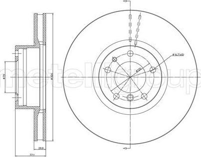 Fri.Tech. BD0544 - Тормозной диск autospares.lv