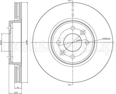 Fri.Tech. BD0540 - Тормозной диск autospares.lv