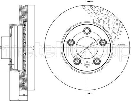 Fri.Tech. BD0559 - Тормозной диск autospares.lv