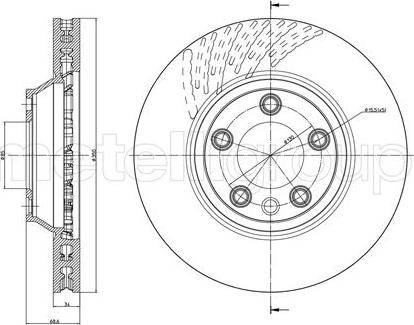 Fri.Tech. BD0558 - Тормозной диск autospares.lv