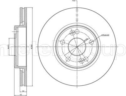 Fri.Tech. BD0507 - Тормозной диск autospares.lv