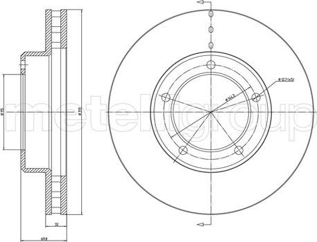 Fri.Tech. BD0519 - Тормозной диск autospares.lv