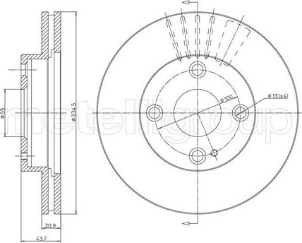 Fri.Tech. BD0513 - Тормозной диск autospares.lv