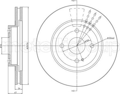 Fri.Tech. BD0512 - Тормозной диск autospares.lv