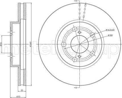 Fri.Tech. BD0517 - Тормозной диск autospares.lv