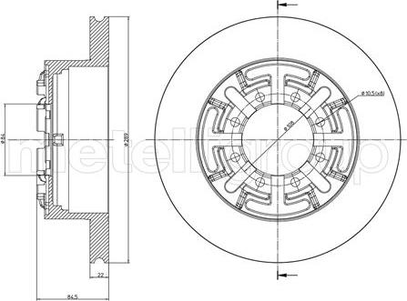 Fri.Tech. BD0589 - Тормозной диск autospares.lv