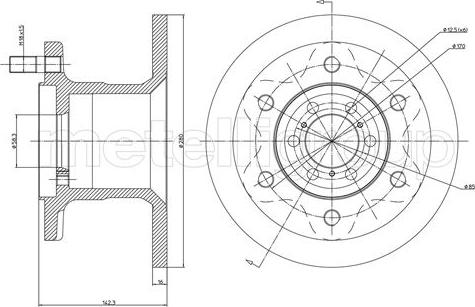 Fri.Tech. BD0588 - Тормозной диск autospares.lv