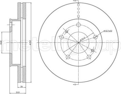 Fri.Tech. BD0529 - Тормозной диск autospares.lv