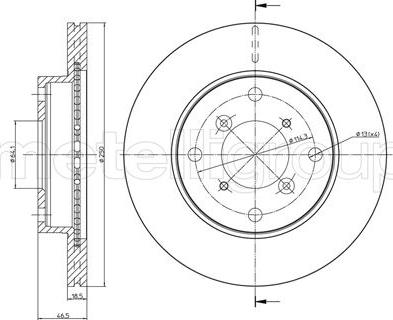 Fri.Tech. BD0526 - Тормозной диск autospares.lv