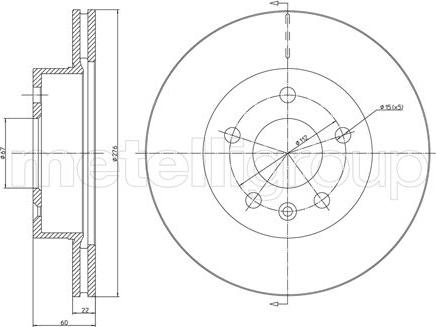 Fri.Tech. BD0522 - Тормозной диск autospares.lv