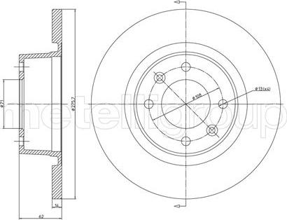 Fri.Tech. BD0699 - Тормозной диск autospares.lv