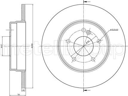 Fri.Tech. BD0698 - Тормозной диск autospares.lv