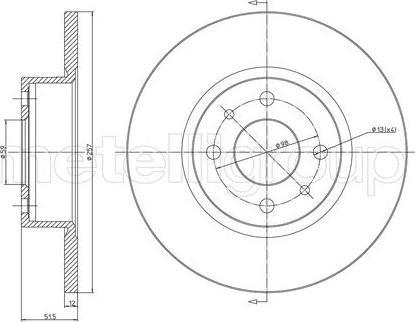 Fri.Tech. BD0646 - Тормозной диск autospares.lv