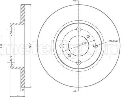 Fri.Tech. BD0659 - Тормозной диск autospares.lv