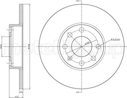 Fri.Tech. BD0658 - Тормозной диск autospares.lv